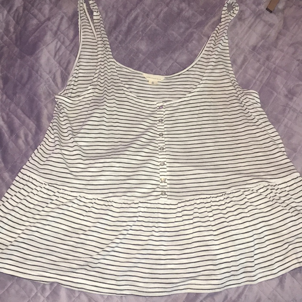 Stripe XL Aeropostale Peplum Tank